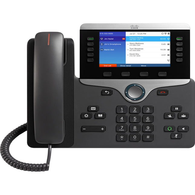 Main Image for Cisco 8861 IP Phone - Refurbished - Wi-Fi, Bluetooth - Wall Mountable, Tabletop - Charcoal