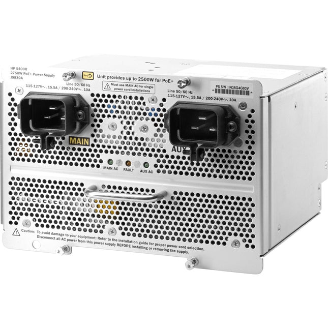 Main Image for HPE 5400R 1100W PoE+ zl2 Power Supply