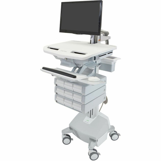 Main Image for Ergotron StyleView&reg; Electric Lift Cart with LCD Arm, LiFe Powered, 9 Drawers (3x3)