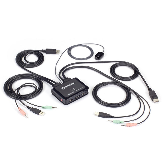 Main Image for Black Box 2-Port 4K60 DisplayPort Cable KVM Switch