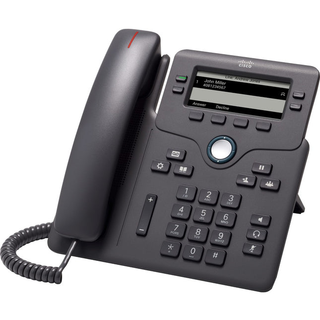 Main Image for Cisco 6851 IP Phone - Corded - Corded - Wall Mountable, Desktop - Charcoal