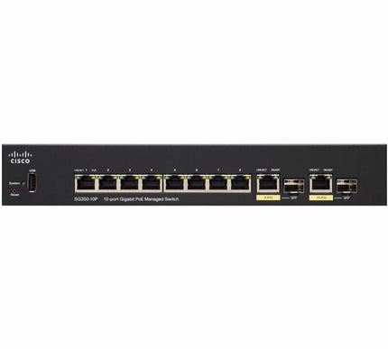 Main Image for Cisco SG350-10P 10-Port Gigabit PoE Managed Switch