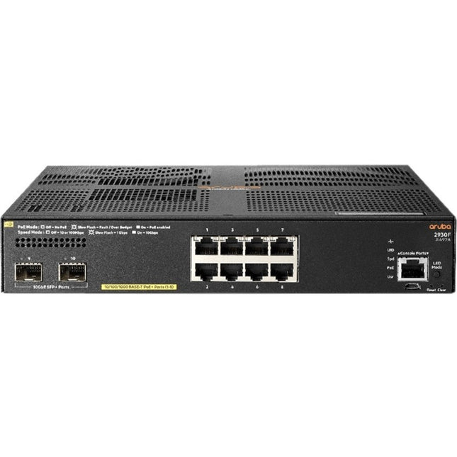 Main Image for HPE 2930F 8G PoE+ 2SFP+ TAA Switch