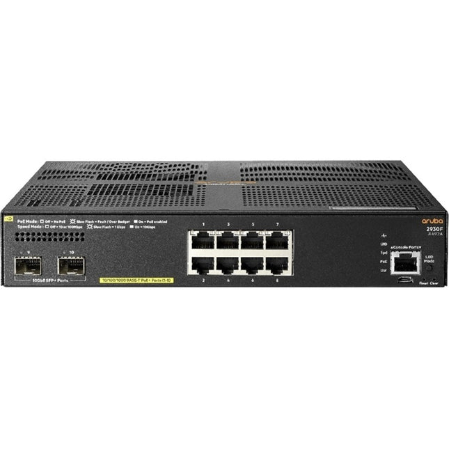Main Image for HPE 2930F 8G PoE+ 2SFP+ TAA Switch