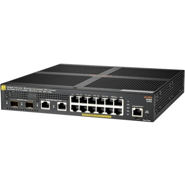 Main Image for HPE 2930F 12G PoE+ 2G/2SFP+ Switch