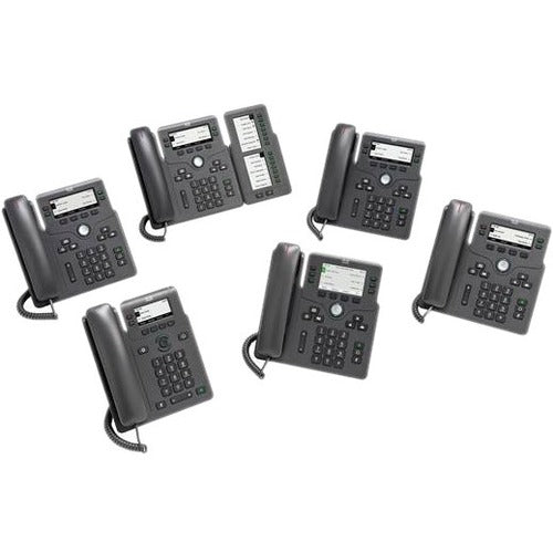 Main Image for Cisco 6861 IP Phone - Corded - Corded/Cordless - Wi-Fi - Wall Mountable - Charcoal