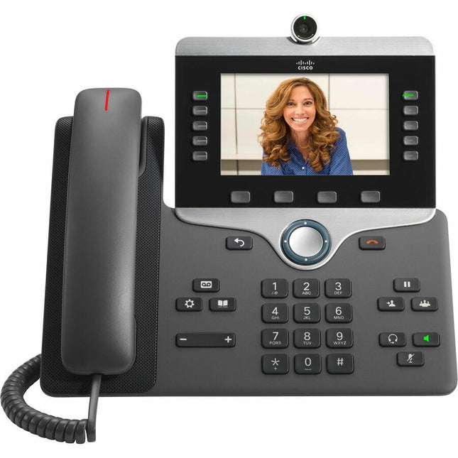 Main Image for Cisco 8845 IP Phone - Refurbished - Corded - Corded - Bluetooth - Wall Mountable, Tabletop - Charcoal - TAA Compliant