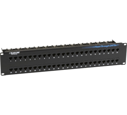 Main Image for Black Box CAT5e Feed-Through Patch Panel - 2U, Unshielded, 48-Port