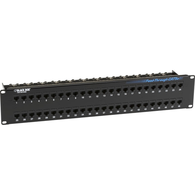 Main Image for Black Box CAT5e Feed-Through Patch Panel - 2U, Unshielded, 48-Port