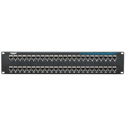 Main Image for Black Box CAT5e Feed-Through Patch Panel - 2U, Shielded, 48-Port