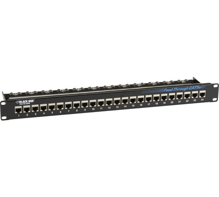 Main Image for Black Box CAT5e Feed-Through Patch Panel - 1U, Shielded, 24-Port
