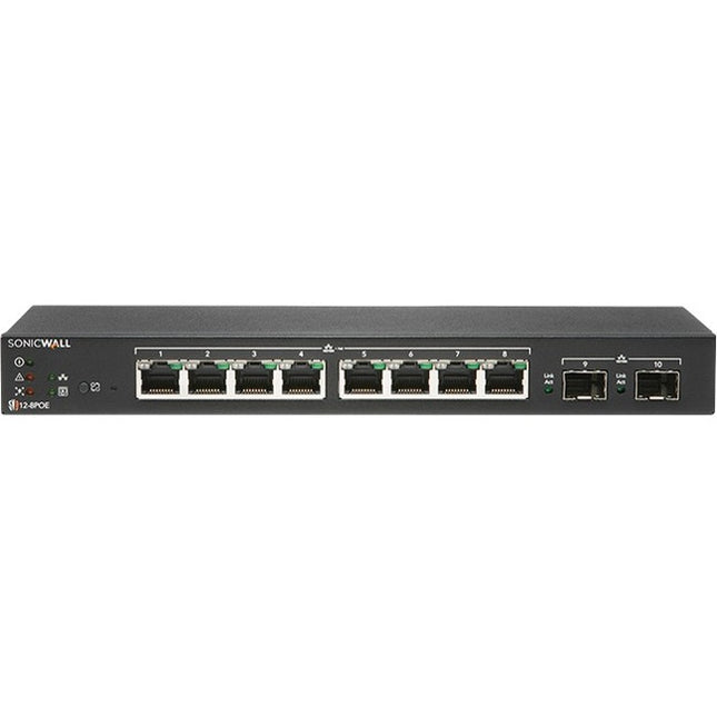 Main Image for SonicWall SWITCH SWS12-8POE WITH WIRELESS NETWORK MANAGEMENT ESSENTIAL AND SUPPORT 1YR