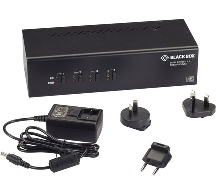 Main Image for Black Box KVM Switch - Dual-Monitor, DisplayPort 1.2, 4K 60Hz, USB 3.0 Hub, Audio