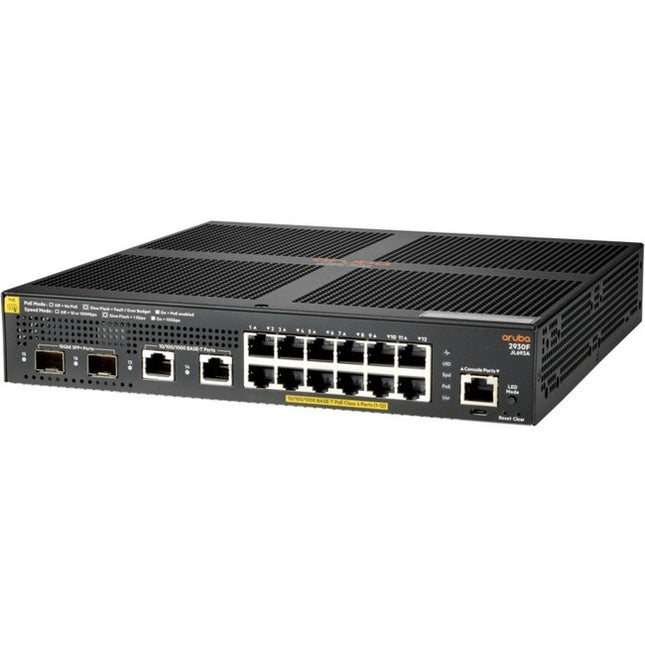 Main Image for HPE 2930F 12G PoE+ 2G/2SFP+ Switch