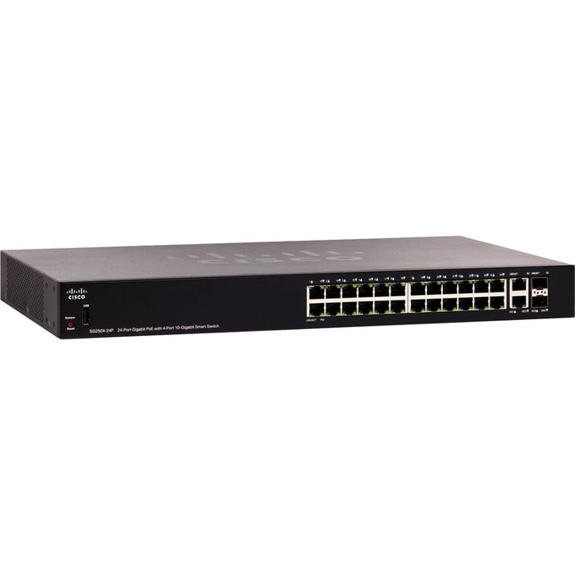 Main Image for Cisco SG250X-24P Gigabit PoE with 4-Port 10-Gigabit Smart Switch
