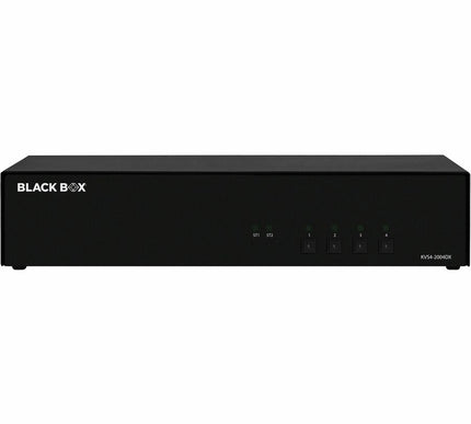 Main Image for Black Box KVM Switch, NIAP 4.0 Certified - 4 Port, Dual-Monitor, DVI-I, CAC