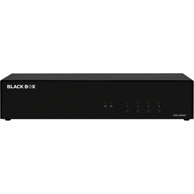 Main Image for Black Box KVM Switch, NIAP 4.0 Certified - 4 Port, Dual-Monitor, DVI-I, CAC