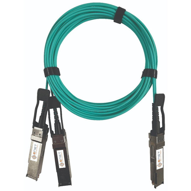 Main Image for ENET Mellanox Compatible MFS1S50-H012E TAA Compliant Functionally Identical 200GBase-AOC QSFP56-IB to 2x 100G QSFP56-IB Active Optical Cable LSZH OM3 12m