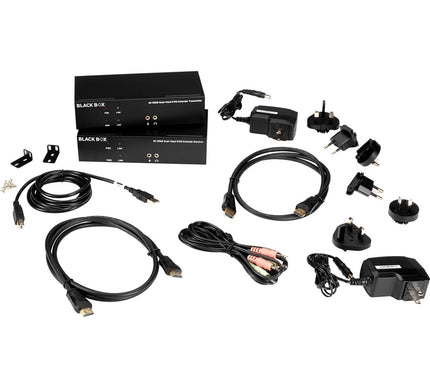 Main Image for Black Box KVX Series Dual-Head HDMI KVM Fiber Extenders (KVXLCHF-200)