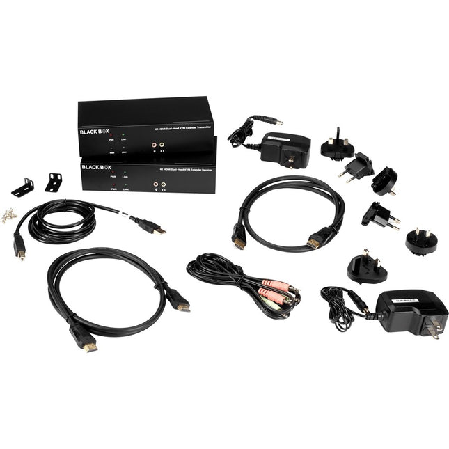 Main Image for Black Box KVX Series Dual-Head HDMI KVM Fiber Extenders (KVXLCHF-200)