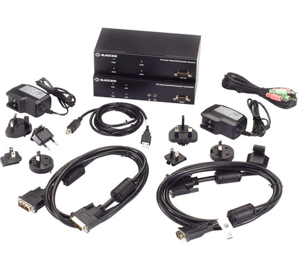 Main Image for Black Box KVX Series KVM Extender Kit over CATx - DVI-D, USB 2.0, Serial, Audio, Local Video