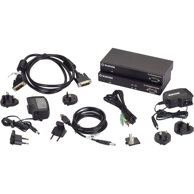 Main Image for Black Box KVX Series KVM Extender Kit over CATx - DVI-D, USB 2.0, Serial, Audio, Local Video
