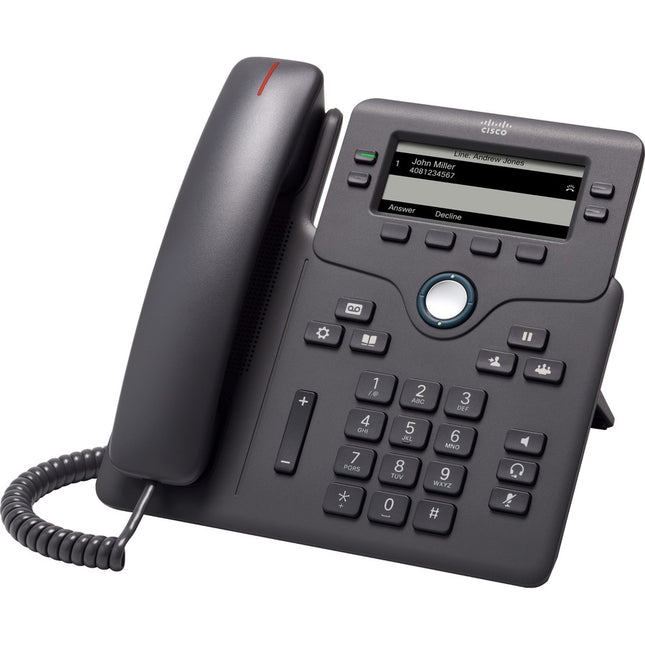 Main Image for Cisco 6851 IP Phone - Refurbished - Corded - Corded - Wall Mountable, Desktop - Charcoal