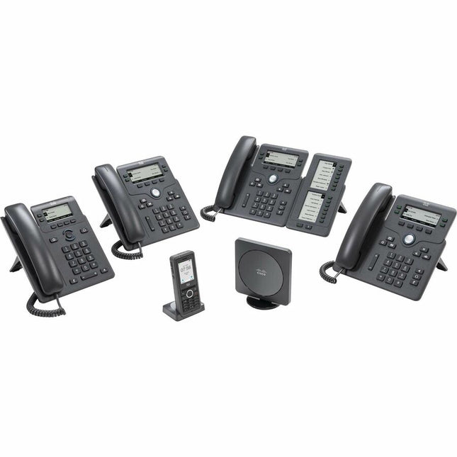 Main Image for Cisco 6861 IP Phone - Refurbished - Corded - Corded/Cordless - Wi-Fi - Wall Mountable - Charcoal