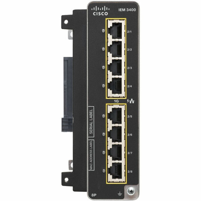 Main Image for Cisco Catalyst IE3400 with 8 GE SFP Ports, Expansion Module