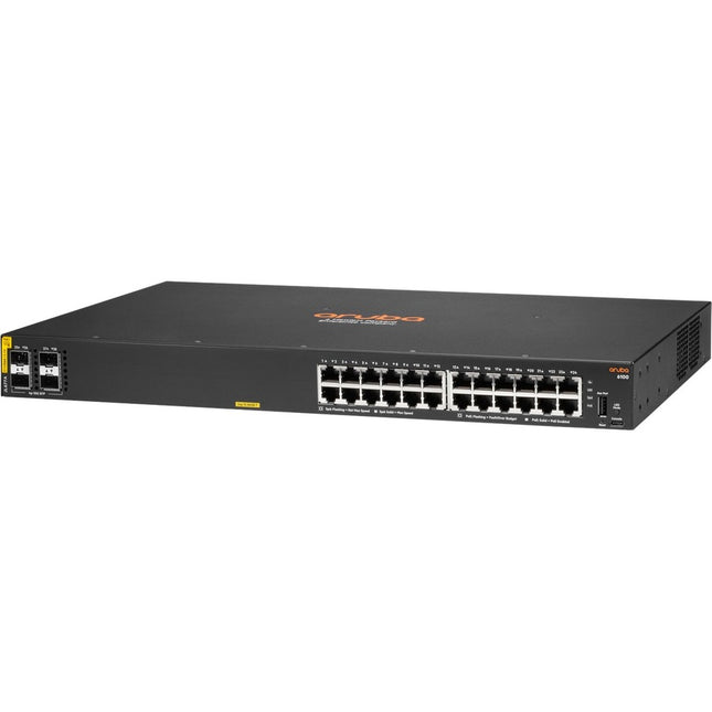 Main Image for HPE 6100 24G Class4 PoE 4SFP+ 370W Switch
