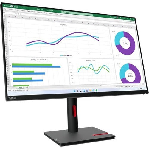 Main Image for Lenovo ThinkVision T32h-30 32" Class WQHD LED Monitor - 16:9 - Raven Black