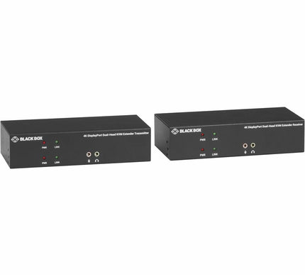 Main Image for Black Box KVX Series KVM Extender Kit over Fiber - 4K, DisplayPort, USB 2.0 Hub, Serial, Audio, Local Video