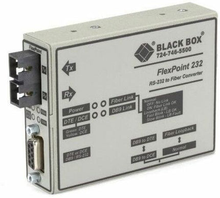 Main Image for Black Box Flexpoint Async RS232 Extender Over Fiber - DB9 Female to Multimode, 2.5 km