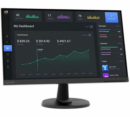 Main Image for Lenovo D24-40 24" Class Full HD LED Monitor - 16:9 - Raven Black