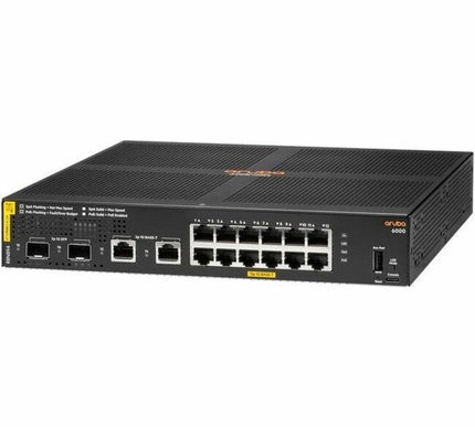 Main Image for HPE Aruba Networking CX 6000 12G Class4 PoE 2G/2SFP 139W Switch