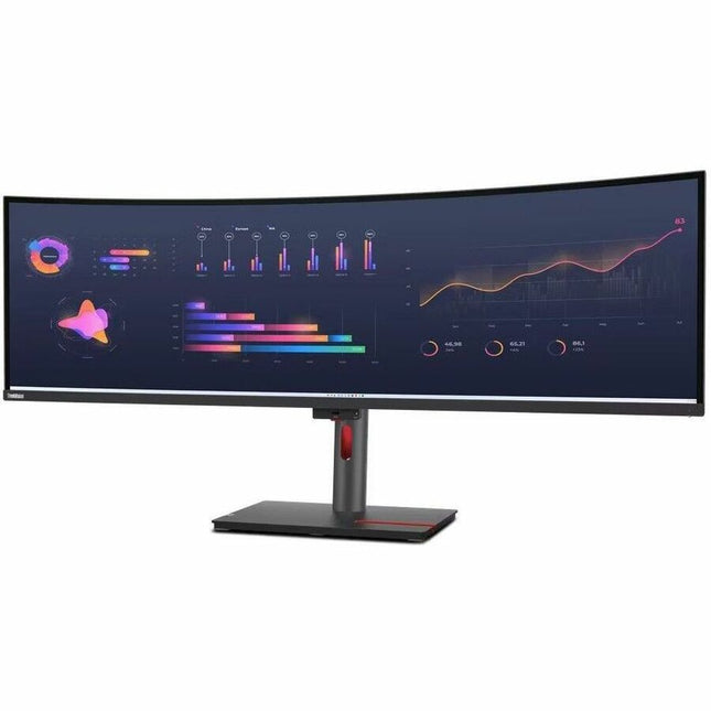 Main Image for Lenovo ThinkVision P49w-30 49" Class Dual Quad HD (DQHD) Curved Screen LED Monitor - 32:9 - Raven Black