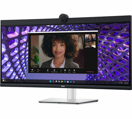 Main Image for Dell P3424WEB 34" Class Webcam UW-QHD Curved Screen LED Monitor - 21:9 - Black, Silver