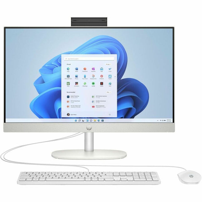 Main Image for HP 24-cr0000a 24-cr0036 All-in-One Computer - AMD Ryzen 5 7520U - 8 GB - 256 GB SSD - 23.8" Full HD Touchscreen - Desktop - Shell White - Refurbished