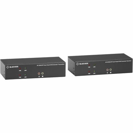 Main Image for Black Box KVX Series KVM Extender Kit over Fiber - 4K, Dual-Monitor, HDMI/DisplayPort, USB 2.0, Serial, Audio, Local Video