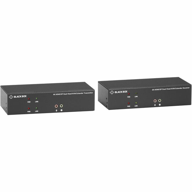 Main Image for Black Box KVX Series KVM Extender Kit over Fiber - 4K, Dual-Monitor, HDMI/DisplayPort, USB 2.0, Serial, Audio, Local Video