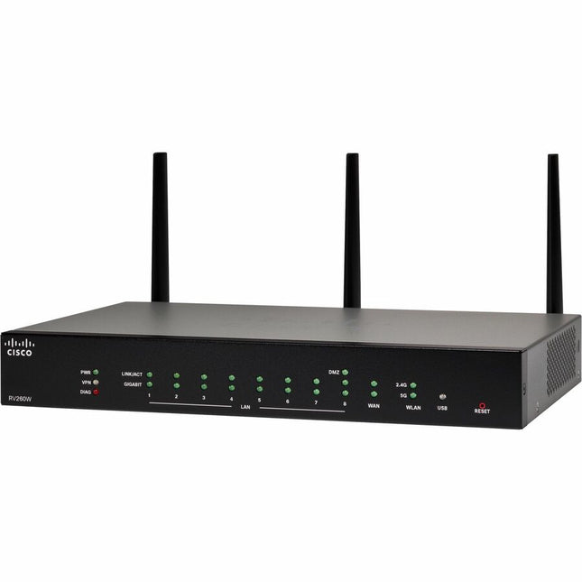 Main Image for Cisco RV260W Wi-Fi 5 IEEE 802.11ac Ethernet Wireless Router - Refurbished
