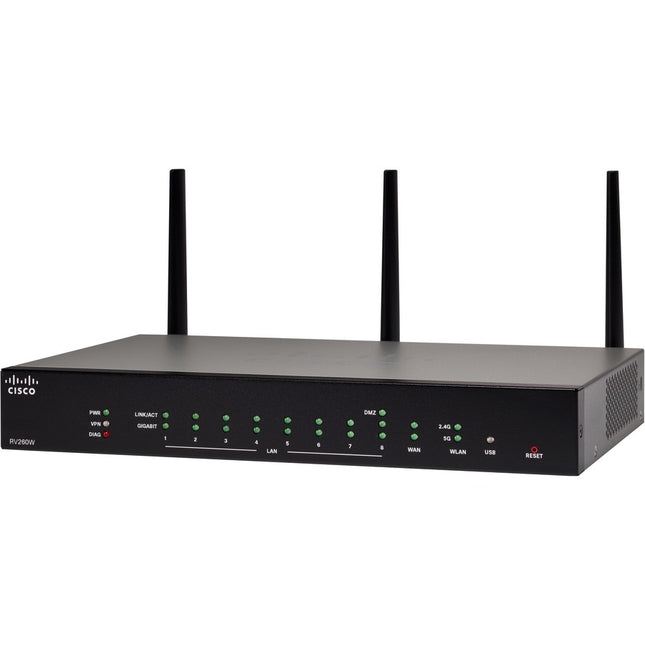 Main Image for Cisco RV260W Wi-Fi 5 IEEE 802.11ac Ethernet Wireless Router - Refurbished