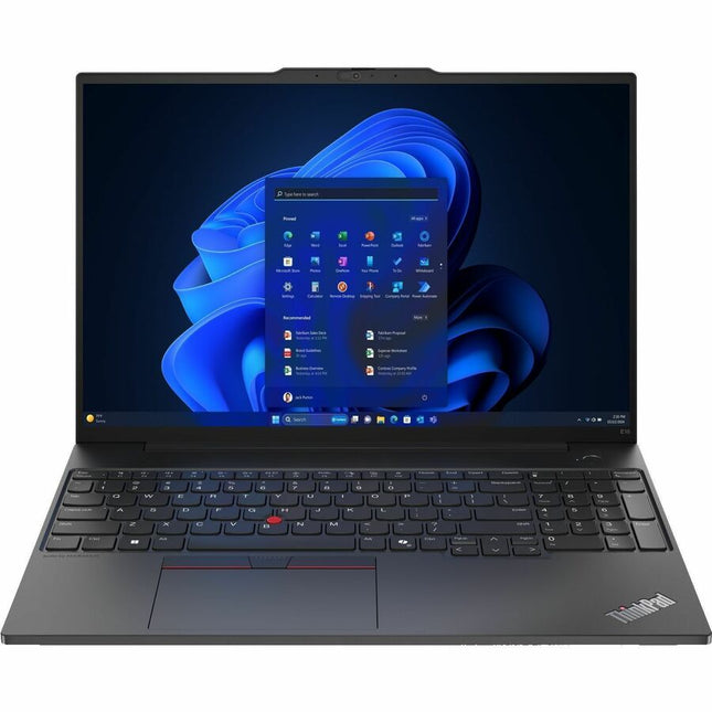 Main Image for Lenovo ThinkPad E16 Gen 2 21MAS0NP00 16" Notebook - WUXGA - 60 Hz - Intel Core Ultra 7 1st Gen 155U - 16 GB - 512 GB SSD - English (US) Keyboard - Black