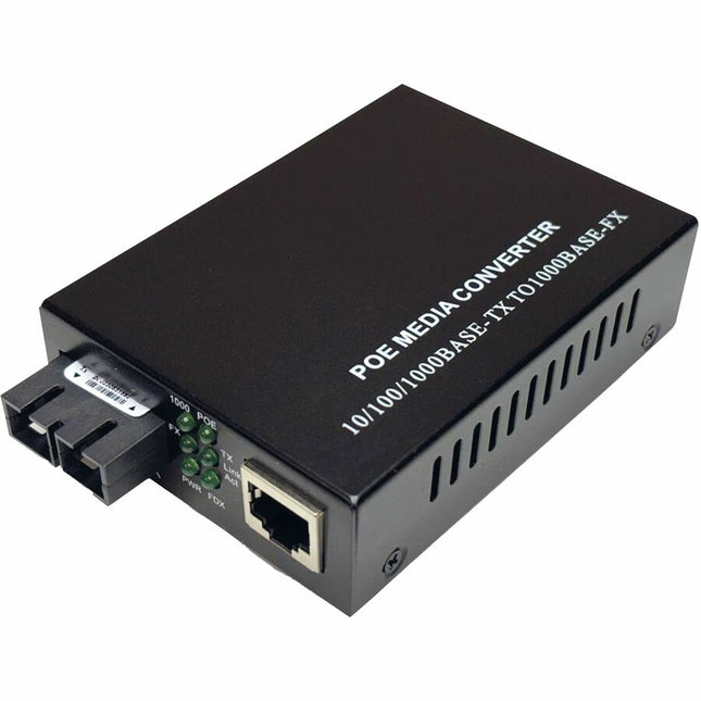 Main Image for Black Box Gigabit Ethernet (1000-Mbps) PoE+ Media Converter - 10/100/1000-Mbps Copper to 1000-Mbps Fiber