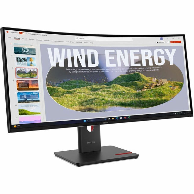 Main Image for Lenovo ThinkVision T34WD-40 34" Class UW-QHD Curved Screen LED Monitor - 21:9 - Eclipse Black
