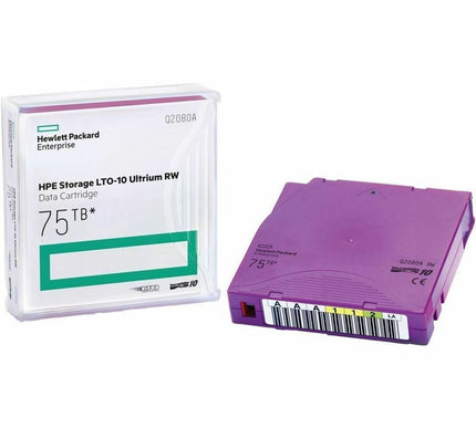 Main Image for HPE Storage LTO-10 Ultrium 75TB RW Non Custom Labeled 20 Data Cartridges with Cases