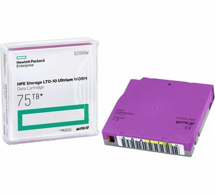 Main Image for HPE Storage LTO-10 Ultrium 75TB WORM Custom Labeled 20 Data Cartridges with Cases