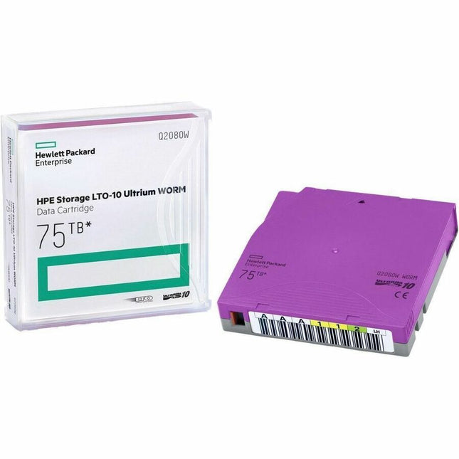 Main Image for HPE Storage LTO-10 Ultrium 75TB WORM Custom Labeled 20 Data Cartridges with Cases