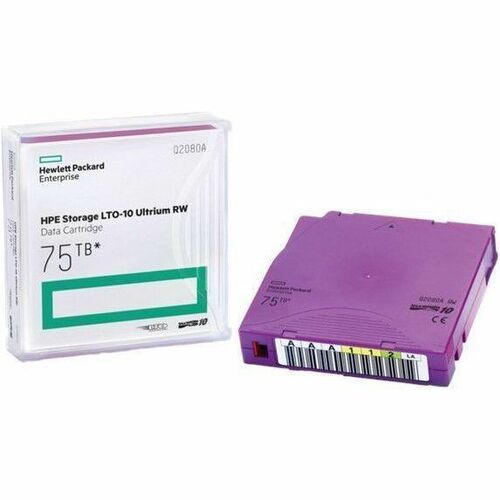 Main Image for HPE Storage LTO-10 Ultrium 75TB RW Custom Labeled 20 Data Cartridges with Cases