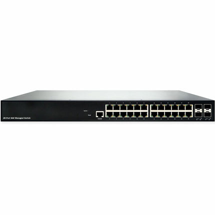 Main Image for Black Box LGB5000 Series Gigabit Ethernet (1000-Mbps) Managed Switch - (24) 10/100/1000-Mbps Copper RJ45, (4) 100/1000-Mbps SFP+, (1) DB9 Console